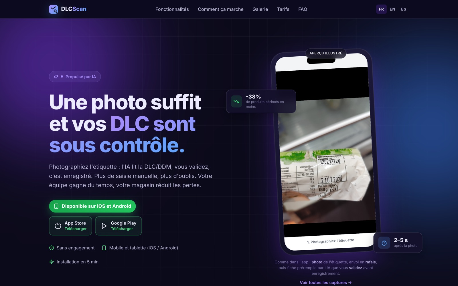 DLCScan - Capture d'écran du site